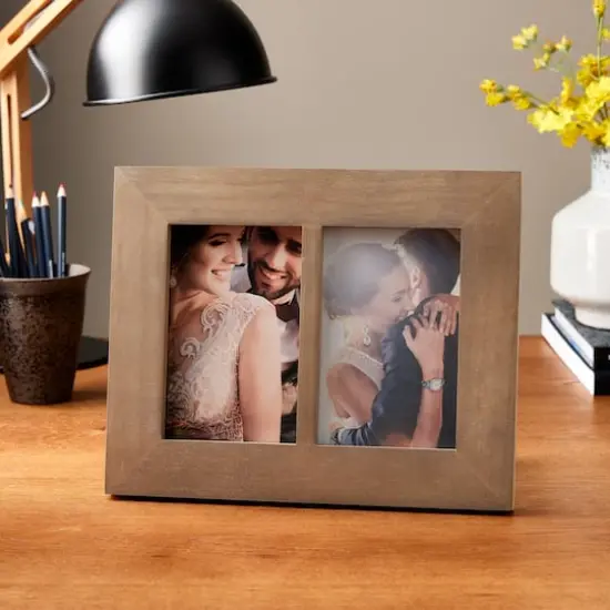 Expressions&trade; 2 Opening 4" x 6" Greige Collage Frame by Studio D&eacute;cor&reg; {3}