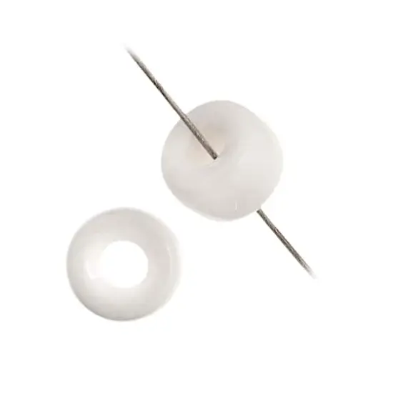John Bead 9mm Opaque Glass Pony Beads, 100ct. White {5}