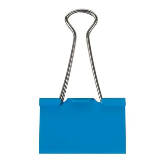 JAM Paper 1.5" Binder Clips, 12ct. Blue {4}
