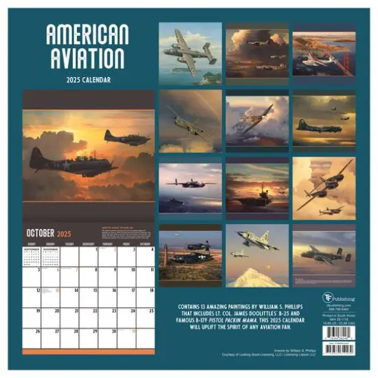 TF Publishing 2025 American Aviation Wall Calendar {3}