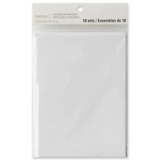 10 Sets of White Flat Cards & Envelopes by Recollections&trade;, 5" x 7" {5}