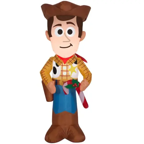 3.5ft. Airblown&reg; Inflatable Stylized Woody with Candy Cane {1}