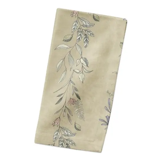 Vines Cotton Twill Napkin Tan {3}