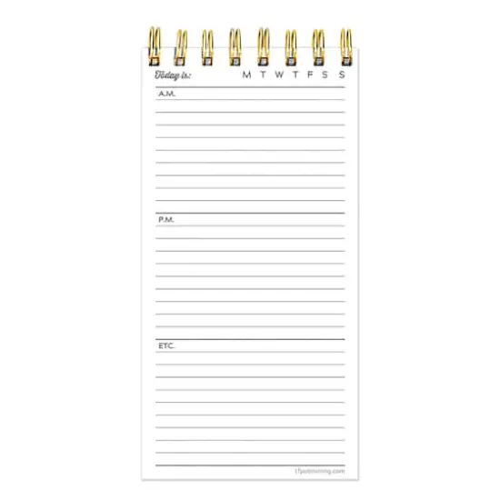 TF Publishing Blue Boho Stripe Undated Daily Agenda Notepad Planner {3}