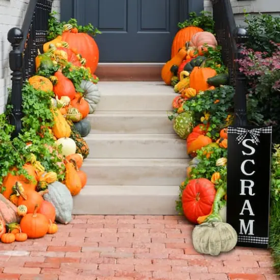 30" Halloween &ldquo;Scram" Metal Porch Sign {3}