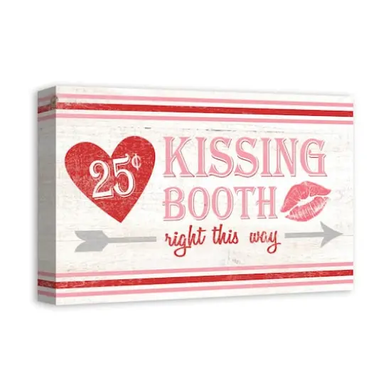 Kissing Booth 12" x 18" Canvas Wall Art {3}