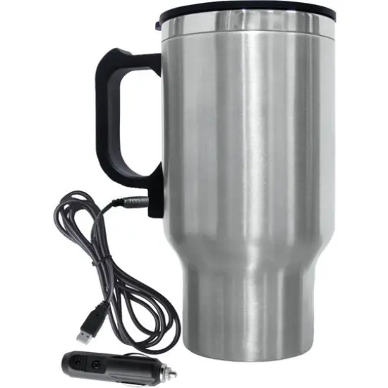 Brentwood 16oz. Stainless Steel Heated Travel Mug {1}