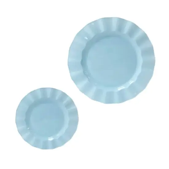 7" & 10" Wavy Rim Plastic Plates, 40ct. by Celebrate It&reg; Blue {1}