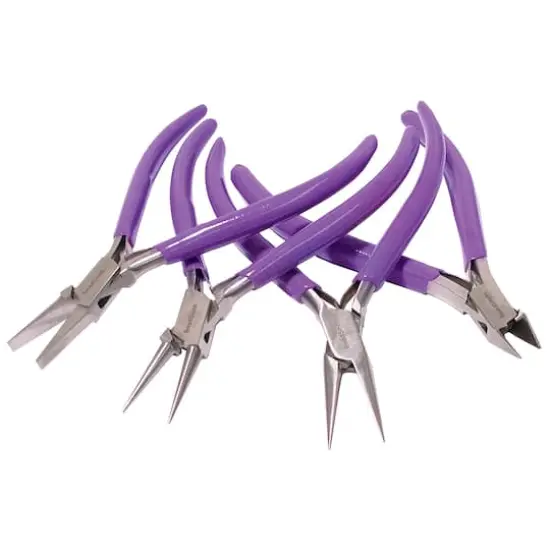 The Beadsmith&reg; 4 Piece Purple Pliers Set {1}