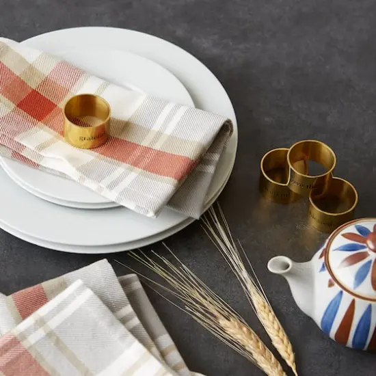 DII&reg; Thanksgiving Cozy Picnic Plaid Dinner Napkins, 6ct. {6}