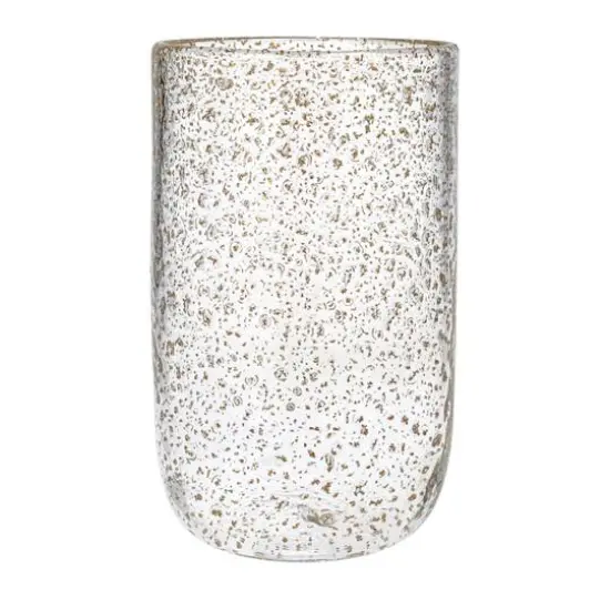 Hello Honey&reg; 12oz. Tall Gold Flecked Clear Drinking Glass {1}