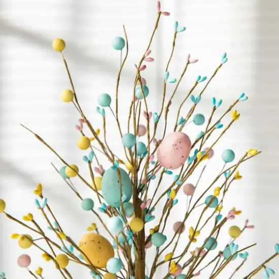 Glitzhome&reg; 18" Easter Eggs Tabletop Tree {5}