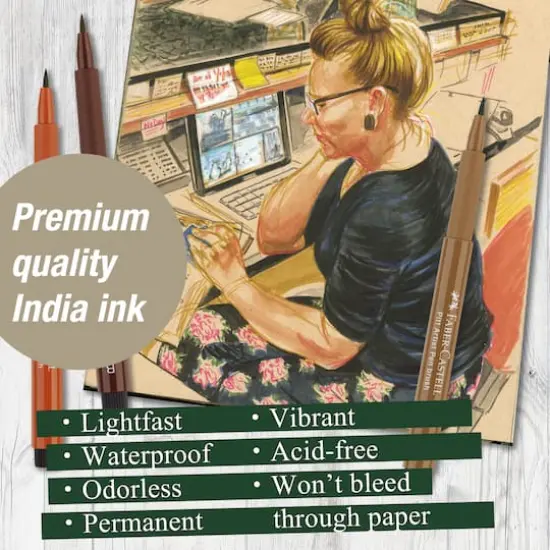 Faber-Castell&reg; PITT&reg; 6 Color Artist Brush Pen Set Portrait {6}