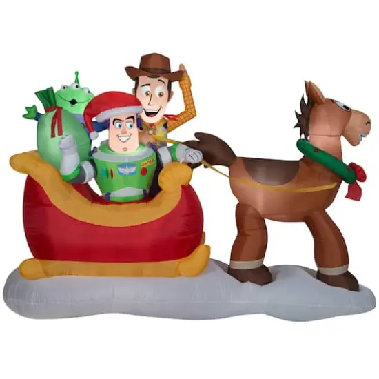 8ft. Airblown&reg; Inflatable Christmas Toy Story with Sleigh {1}