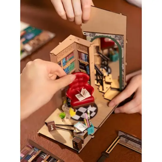 Rolife Bookstore Book Nook Shelf Insert DIY Miniature Kit {4}