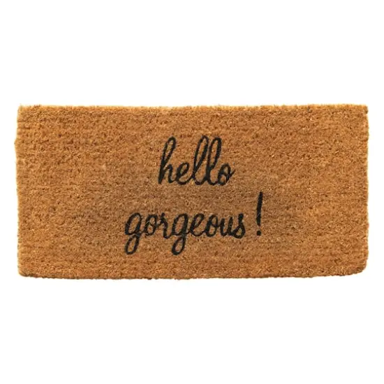 Hello Honey&reg; Hello Gorgeous! Natural Coir Doormat {1}
