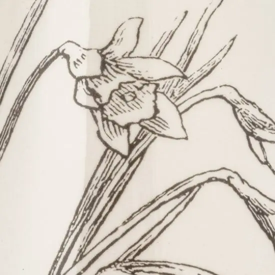 Hello Honey&reg; 2qt. White & Charcoal Flower Design Stoneware Pitcher {7}