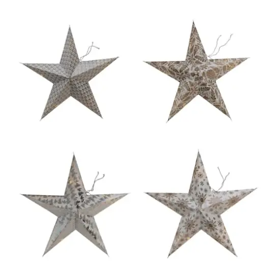 Hello Honey&reg; 18" Paper Star Ornament Set with LED Light {1}
