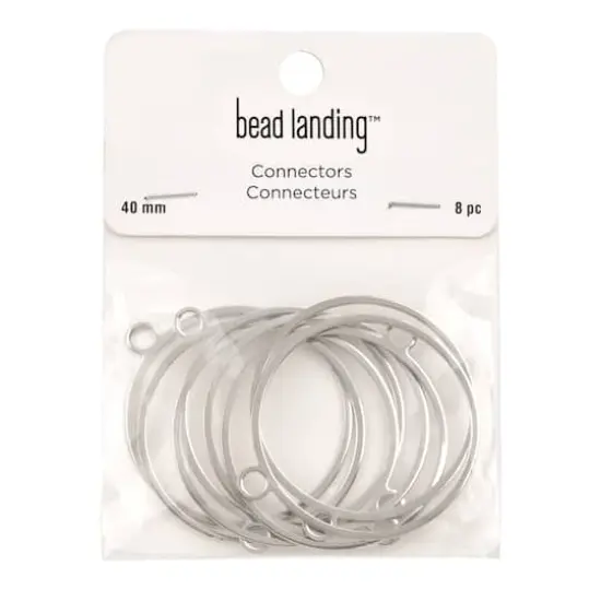Round Connectors by Bead Landing&trade; Rhodium {3}