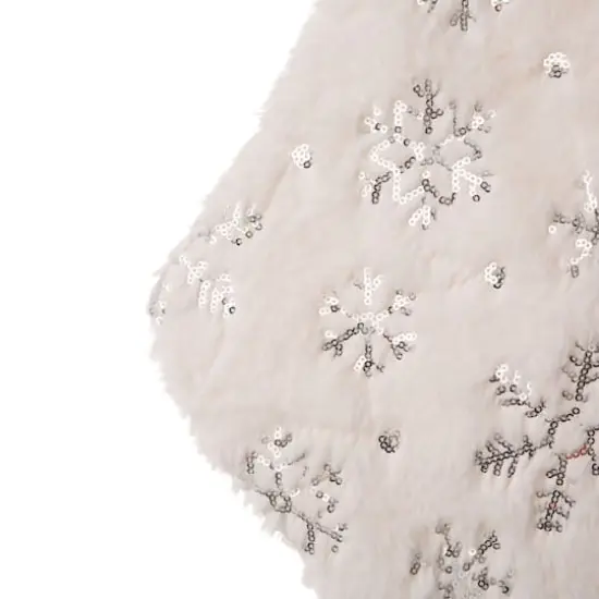 Glitzhome&reg; 21" White Plush with Snowflake Christmas Stocking, 2ct. {8}