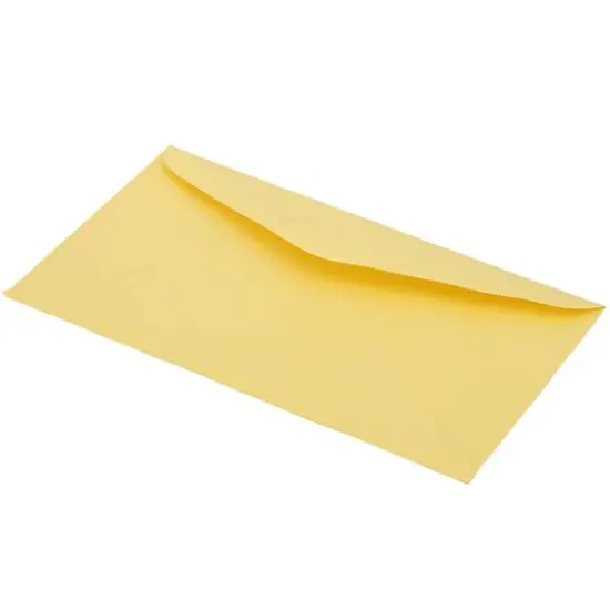 JAM Paper 3.625" x 6.5" Premium Commercial Envelopes, 100ct. Canary Yellow {5}