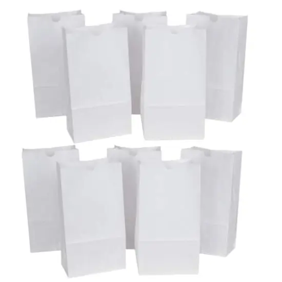 Rainbow&reg; White Kraft Bags, 2 Packs of 50 {1}