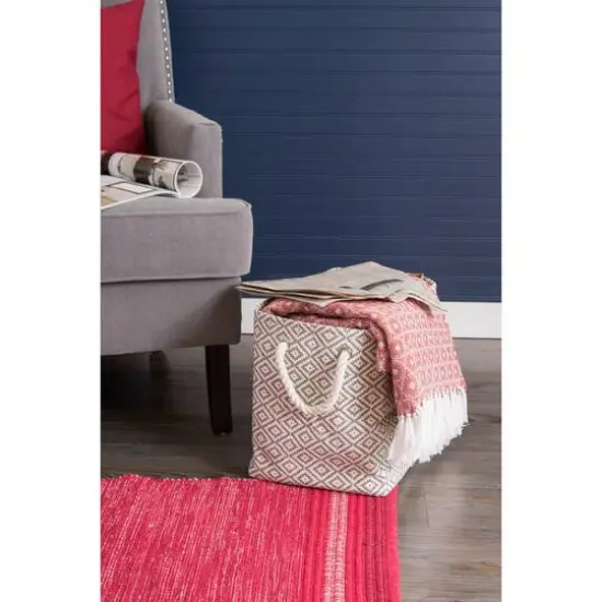 DII&reg; Large Geo Diamond Rectangle Paper Bin Gray {7}