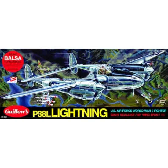 Paul K. Guillow Lockheed P-38 Lightning Model Kit {1}