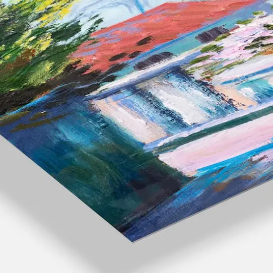 Designart 'Paris Eiffel Tower French Country Rectangular Wall Clock {4}