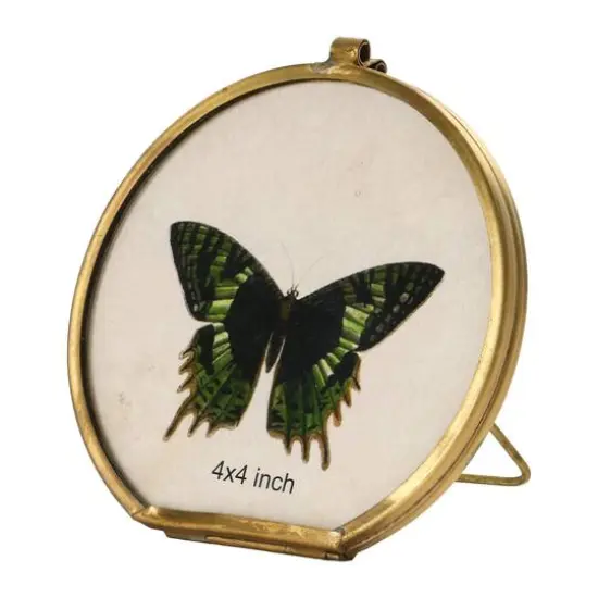 Hello Honey&reg; Brass & Glass 3.5" x 3.5" Photo Frame {3}