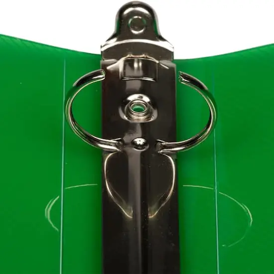 JAM Paper Designders&reg; Plastic 1" 3 Metal Ring Binder with Inside Pocket Green {5}