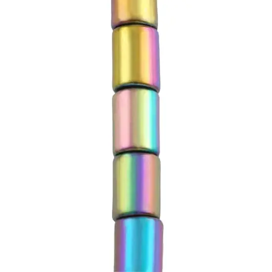 Rainbow Reconstituted Hematite Tube Beads, 8mm by Bead Landing&trade; {1}