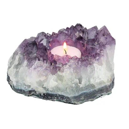 Amethyst Cluster Candle Holder {1}