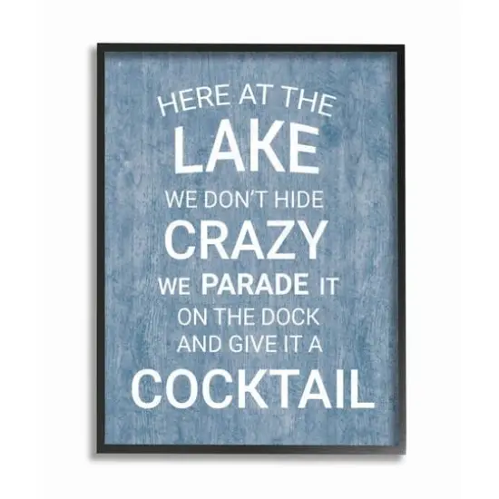 Stupell Industries Crazy Funny Lake Party Black Framed Wall Art {1}