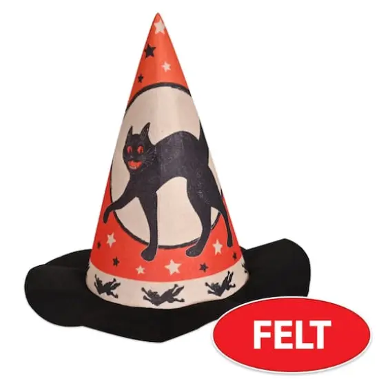 Beistle Vintage Halloween Felt Witch Hats, 3ct. {5}