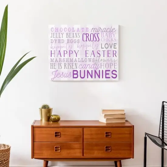 Easter Day Words 16" x 20" Canvas Wall Art {5}