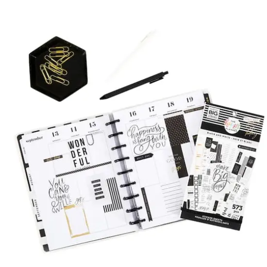 The Happy Planner&reg; Black & White Value Pack Stickers {6}