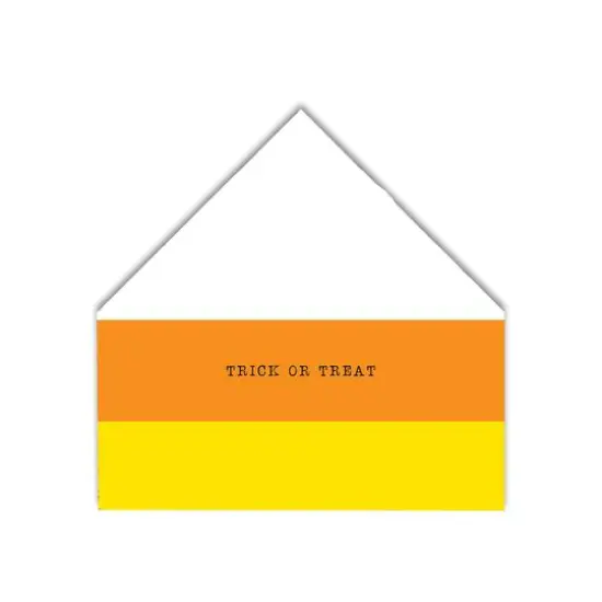 Candy Corn Treat House Shaped Canvas {1}