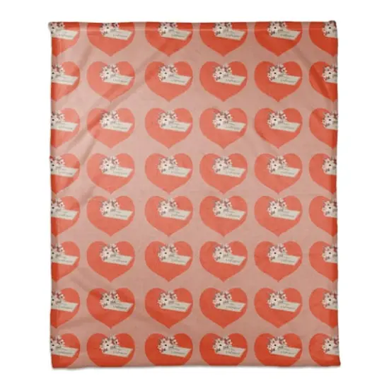 To My Valentine 50" x 60" Coral Fleece Blanket {1}