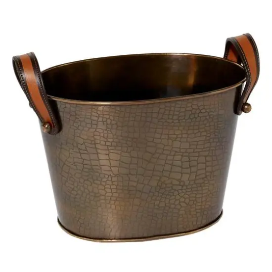 16" Bronze Contemporary Wine Bucket {3}