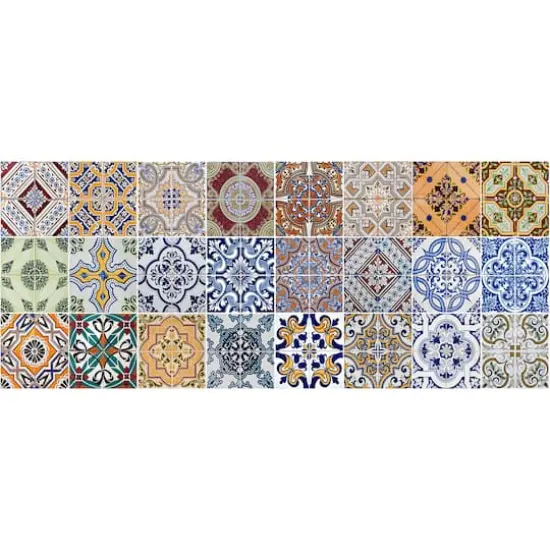 Crearreda Spring Tile Carpet Vinyl Floor Runner {1}