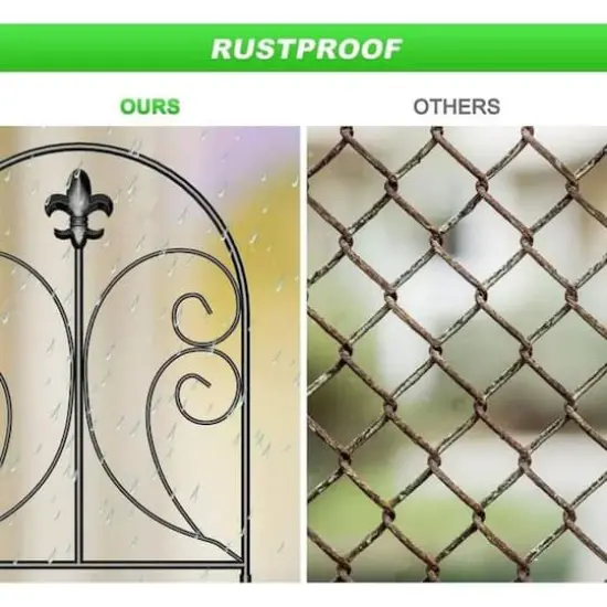 NEX 10ft. Black Decorative Butterfly Garden Fence {7}