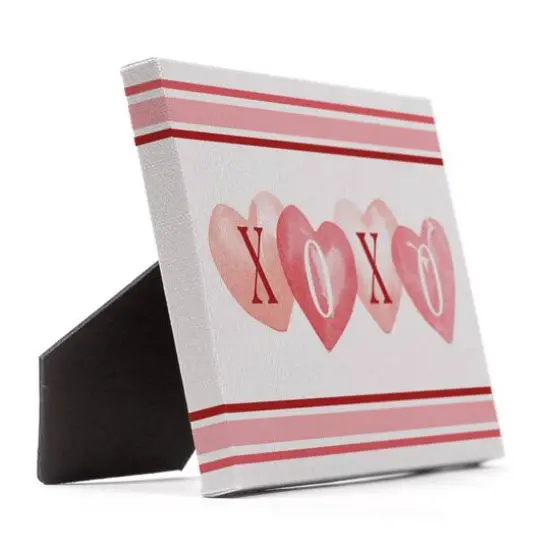 XOXO Hearts And Stripes Tabletop Canvas {3}