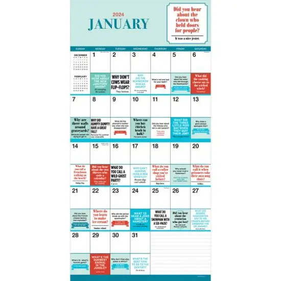 TF Publishing 2024 Dad Jokes Wall Calendar {4}