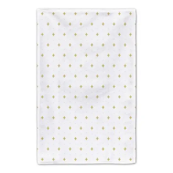 Live In The Sunshine Swim In The Sea Tea Towel Set Yellow on White {6}