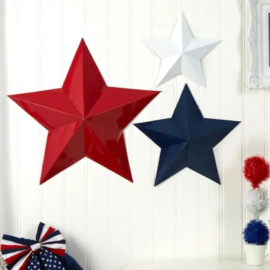 Americana Farmhouse Stars Wall D&eacute;cor Set {4}