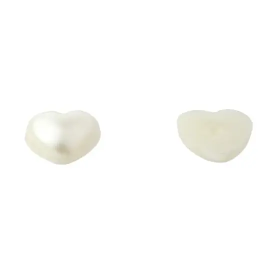 7.4mm Ivory AB Flatback Plastic Pearl Hearts, 300ct. by Bead Landing™ {3}