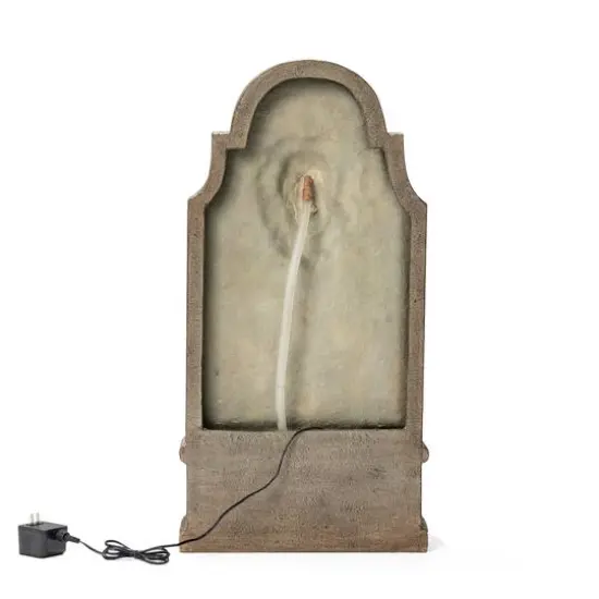 Glitzhome&reg; 31" 3-Tier LED Faux Granite Lion Head Fountain {8}