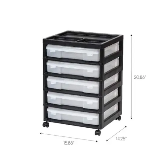 IRIS Black 5-Case Scrapbook Cart {3}