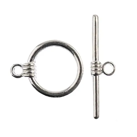 John Bead Must Have Findings 14mm Toggle Clasp, 7ct. Silver {4}